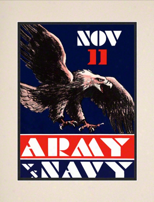 1930 Army Vs. Navy 10.5x14 Matted Historic Footbaol Print