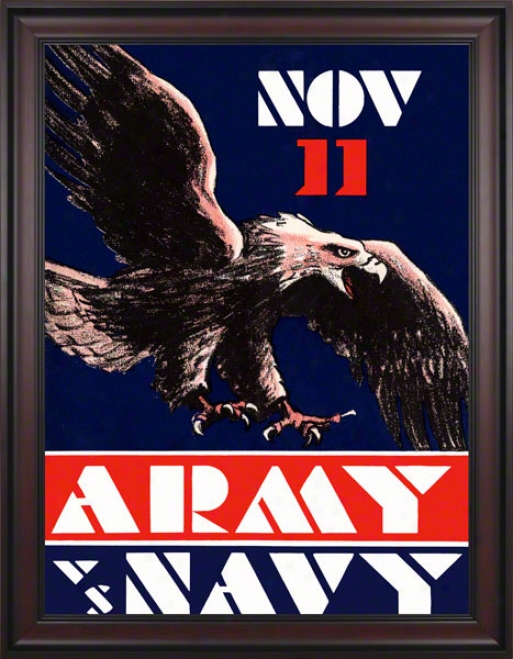 1930 Army Vs. aNvy 36 X 48 Framed Canvas Historic Football Print