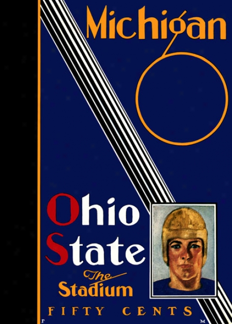 1930 Ohio State Buckeyes Vs. Michgian Wolverines 22 X 30 Canvas Historic Football Print