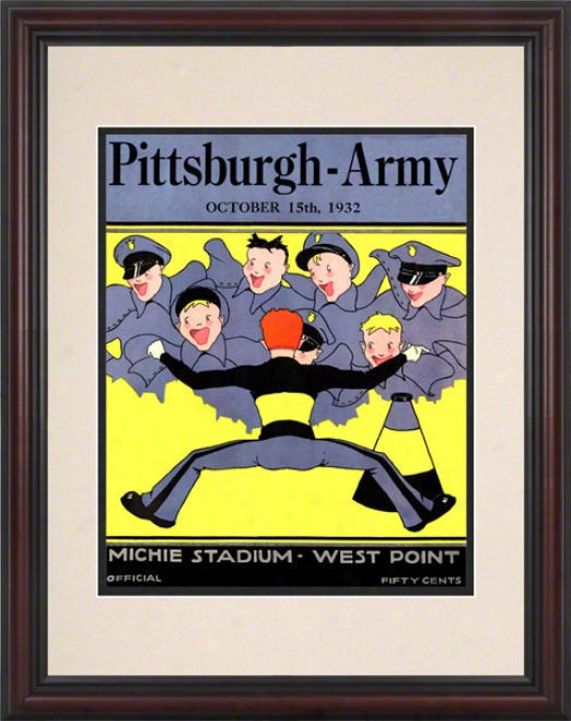 1932 Army Vs. Pitt 8.5 X 11 Framed Historc Football Print