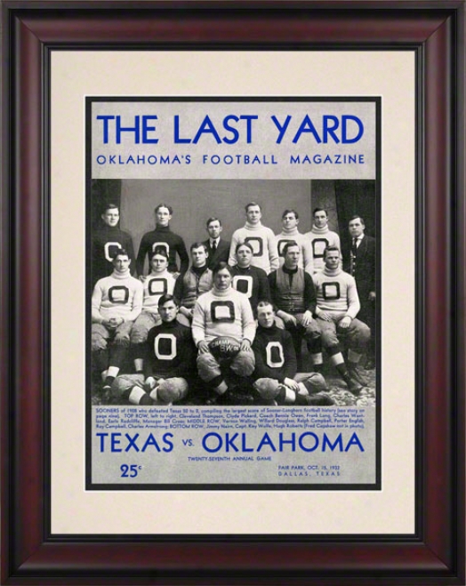 1932 Texas Vs Oklahoma 10.5x14 Framed Historic Football Printt