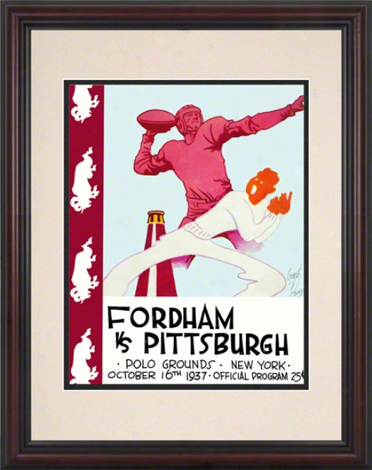 1937 Fordham Vs. Pitt 8.5 X 11 Framed Historic Football Print