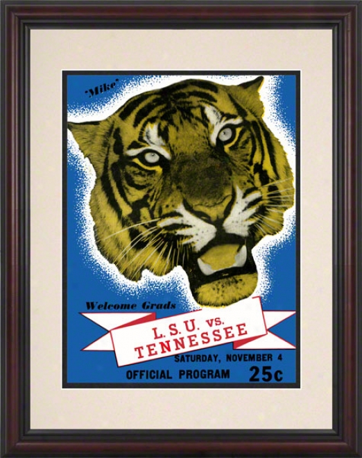 1939 Lsu Vs. Tennessee 8.5 X 11 Framed Historic Football Print