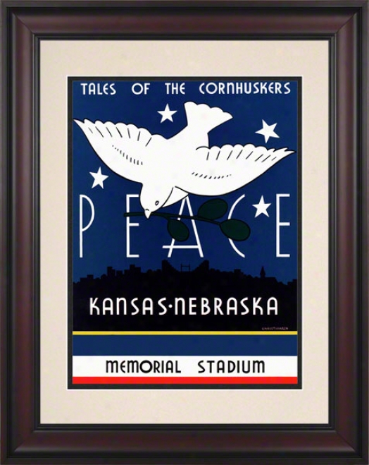 1939 Nebraska Vs. Kansas 10.5x14 Framed Historic Football Print