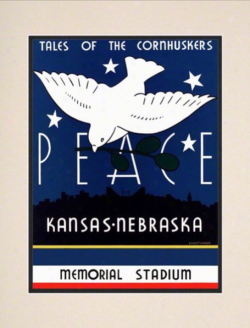 1939 Nebraska Vs. Kansas 10.5x14 Matted Historiic Football Print