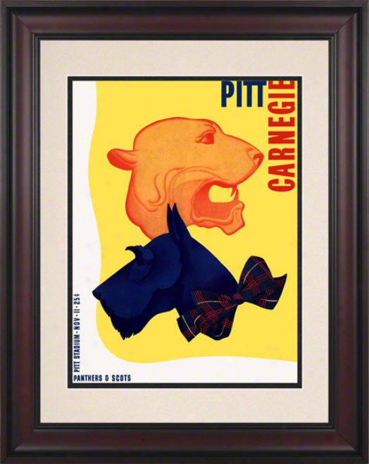 1939 Pitt Vs. Carnegie Tech 10.5x14 Framed Historic Football Print