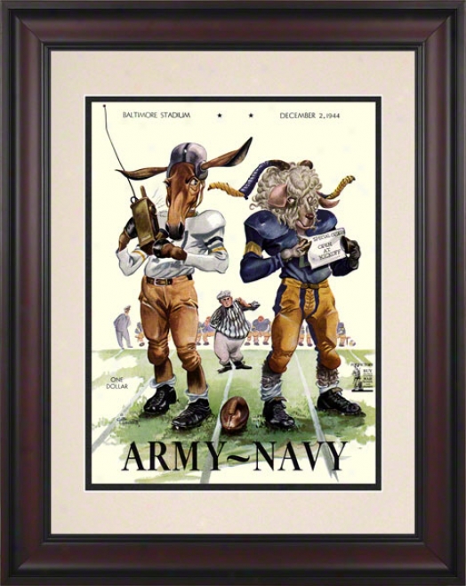 1944 Army Vs. Navy 10.5x14 Framed Historic Football Print