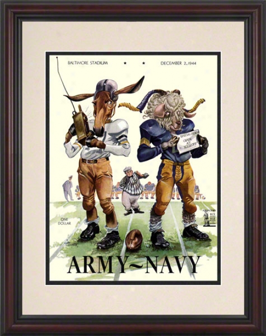 1944 Army Vs. Navy 8.5 X 11 Fraked Historic Football Print