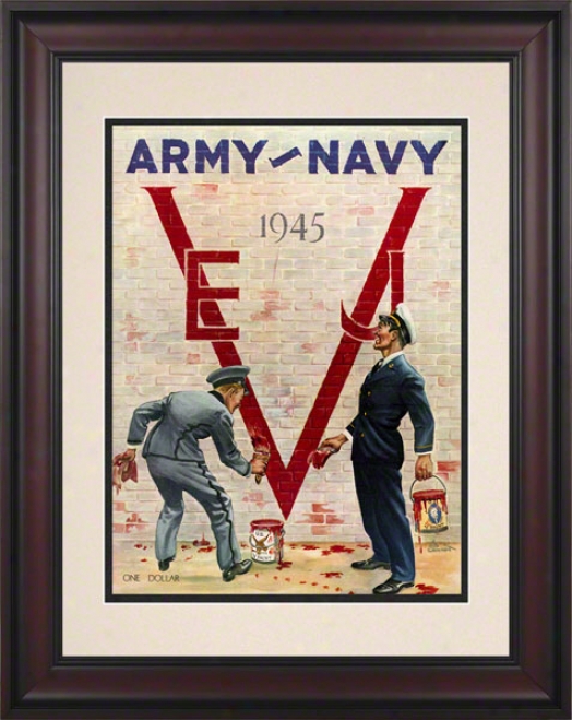 1945 Army Vs. Navy 10.5x14 Framed Historic Football Print