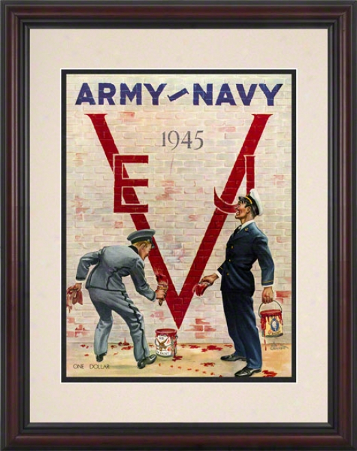 1945 Army Vs. Navy 8.5 X 11 Framed Historic Football Print