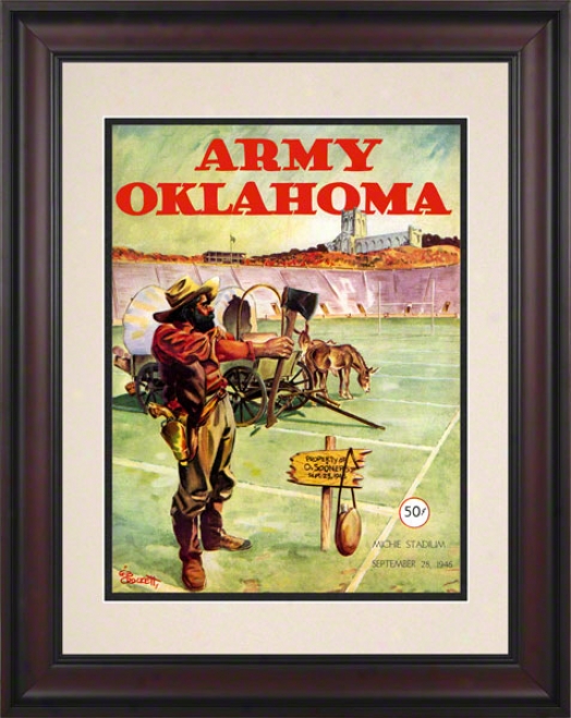 1946 Host Vs Oklahoma 10.5x14 Framed Historic Football Print