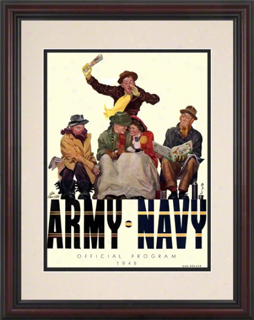 1948 Army Vs. Navy 8.5 X 11 Framed Historic Football Print