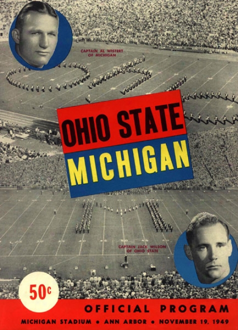 1949 Michigan Wolverines Vs. Onio State Buckeyes 36 X 48 Canvas Historic Football Print