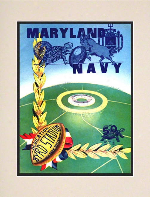 1950 Maryland Vs. Navy 10.5x14 Mattsd Historic Football Print