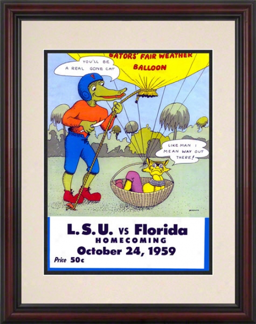 1959 Florida Vs. Lsu 8.5 X 11 Framed Historic Football Print