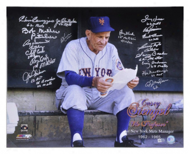 1962 New York Mets Autographed Photograph  Particulars: 1st Mets Manater Tribute, Team Signed, 19 Signatures, 16x20