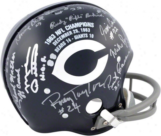1963 Chicago Brars Autographed Pro-line Helmet  Details: Throwback, Authentic Riddell Helmet