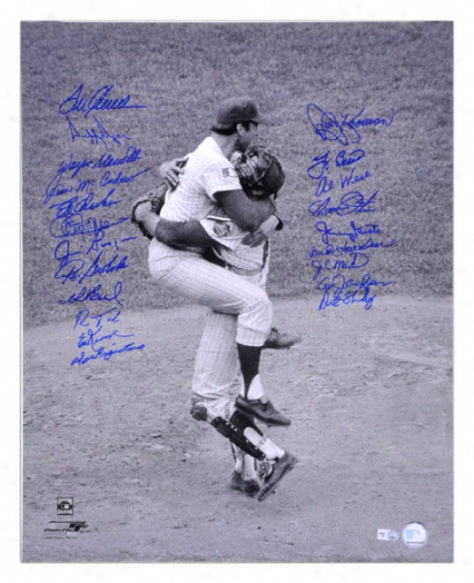 1969 New York Mets - Koosman And Grote - Autographed 16x20 Team Signed Photograph