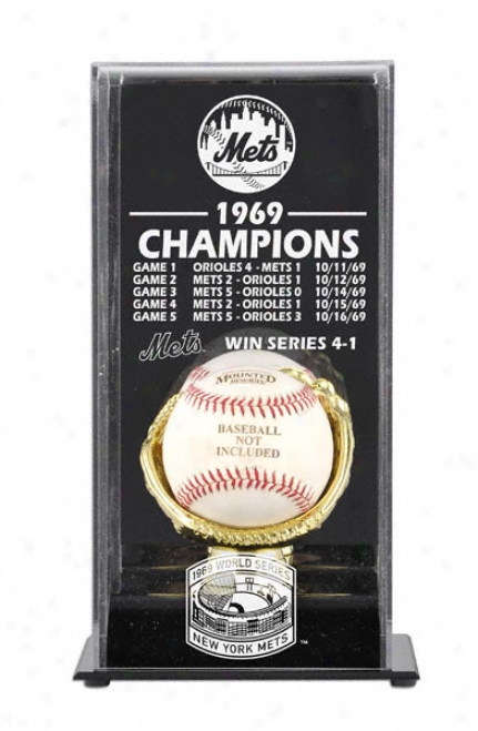 1969 New York Mets World Series Champs Display Case