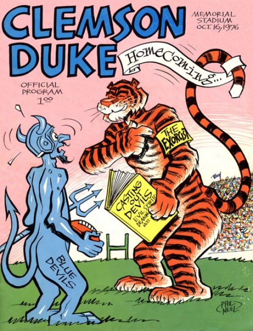 1976 Clemson Tigers Vs. Duke Blue Devils 36 X 48 Canvas Historic Football Print