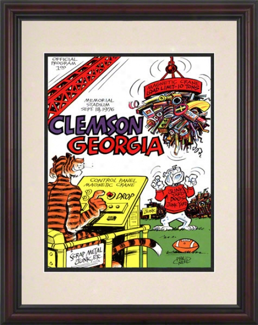 1976 Clemson Vs. Georgia 8.5 X 11 Framed Historic Football Print