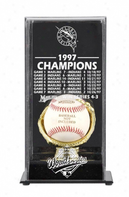 1997 Florida Msrlins World Series Champs Display Case