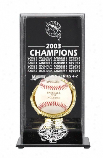 2003 Florida Marlins World Series Champs Display Case