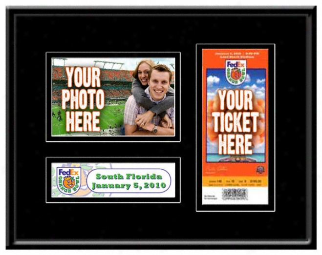 2010 Orange Bowl Game Day Ticket Frame