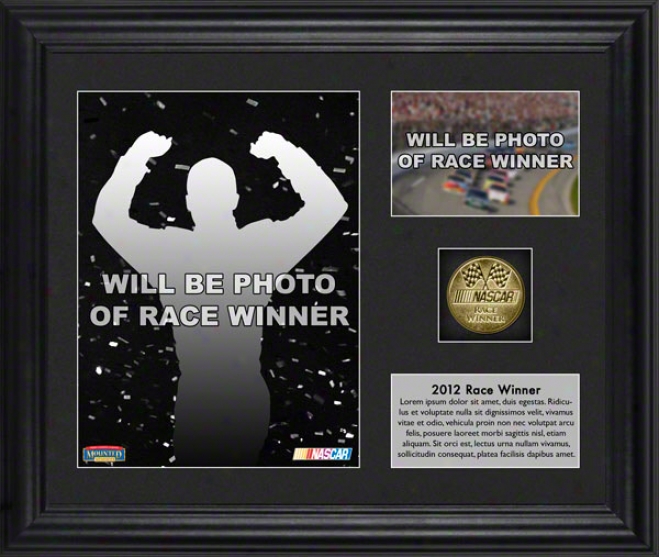 2012 Gatorade Duel 1 Race At Daytona International Speedway Tony Stewart Race Winner Framed 6x8 Photo  Details: W/ Plate And Gold Prop, L.e. Of 314