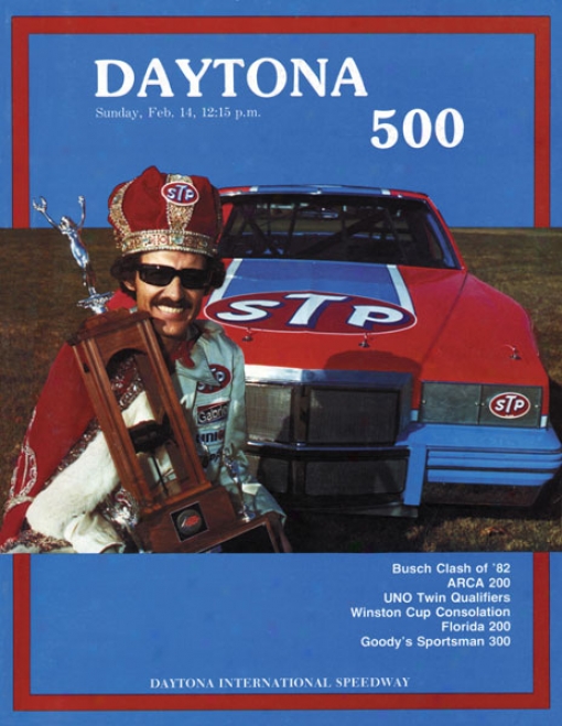 24th Annual 1982 Daytona 500 Canbas 22 X 30 Program Print