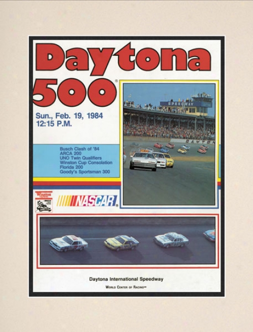 26th Annual 1984 Daytona 500 Matted 10.5 X 14 Program Print