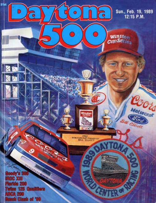 31st Annual 1989 Daytona 500 Canvas 36 X 48 Program Print