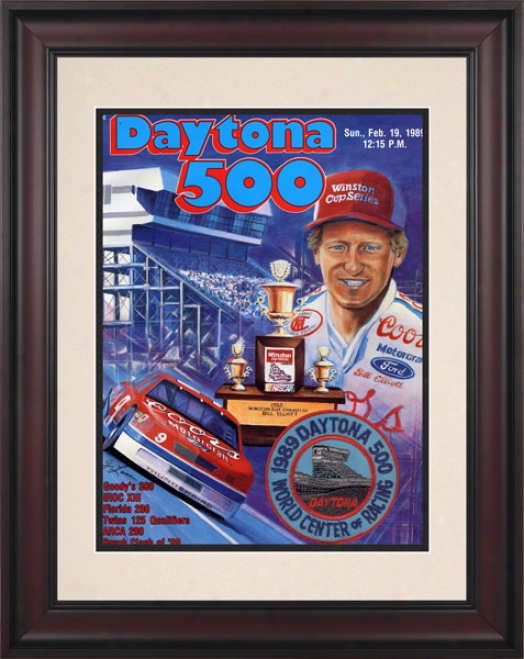 31st Annual 1989 Daytona 500 Framed 10.5 X 14 Program Print