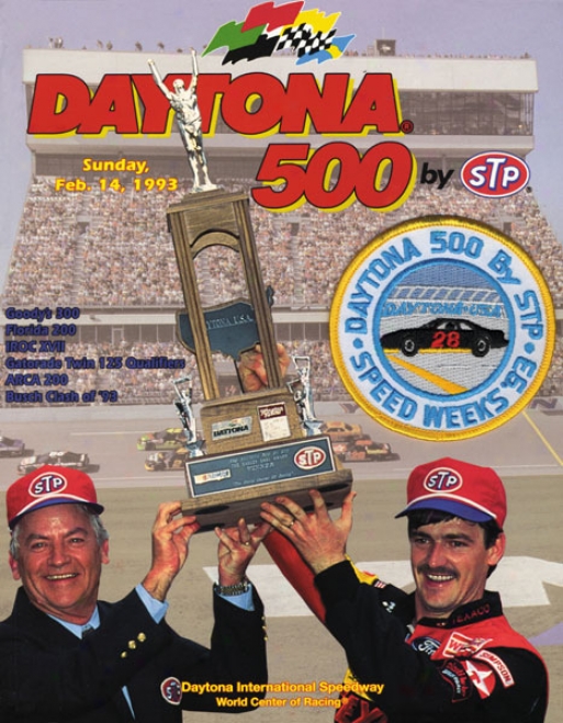 35th Annual 1993 Daytona 500 Canvas 22 X 30 Program Print