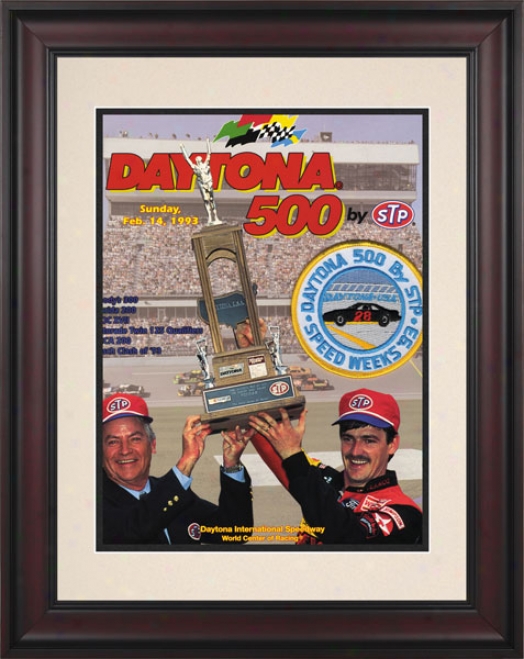35th Annual 1993 Daytona 500 Framed 10.5 X 14 Program Print