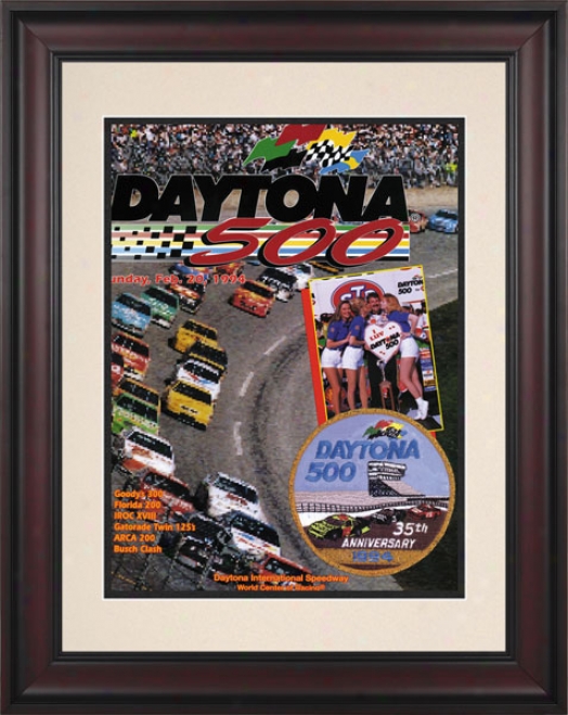 36th Annual 1994 Daytona 500 Framed 10.5 X 14 Program Print