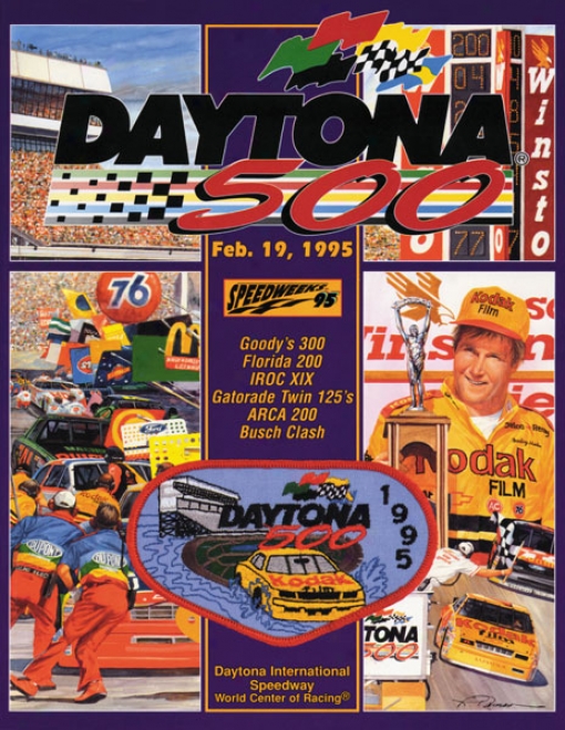 37th Annual 1995 Daytona 500 Canvas 36 X 48 Program Print