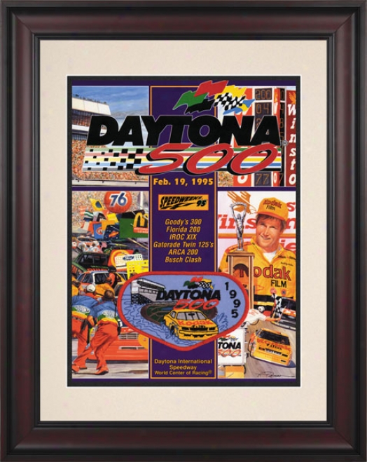 37th Annual 1995 Daytona 500 Framed 10.5 X 14 Program Print