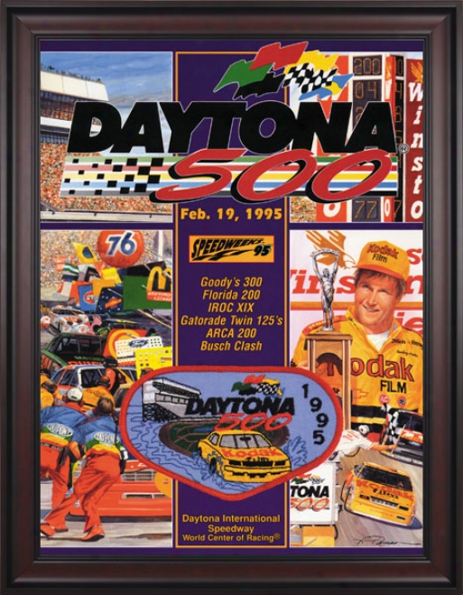 37th Annual 1995 Daytona 50 0Framed 36 X 48 Program Print