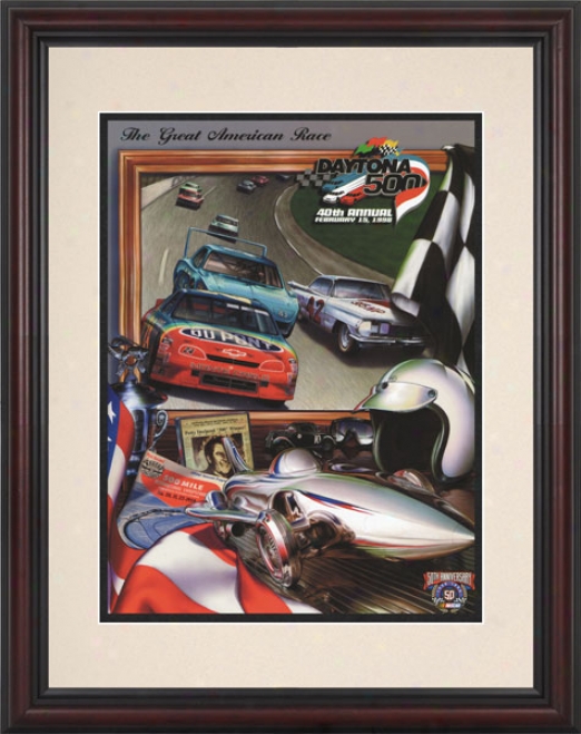 40ty Annual 1998 Daytona 500 Framed 8.5  X 11 Program Print