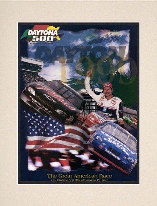 41st Annual 1999 Daytona 500 Matted 10.5 X 14 Program Print