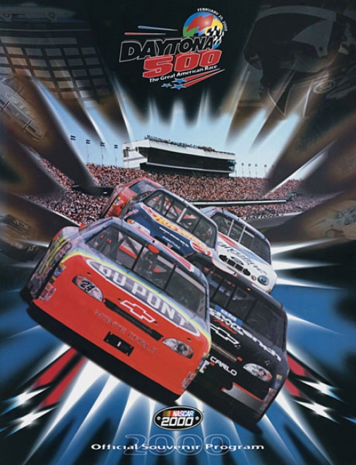 42nd Annuual 2000 Daytona 500 Canvas 22 X 30 Program Print