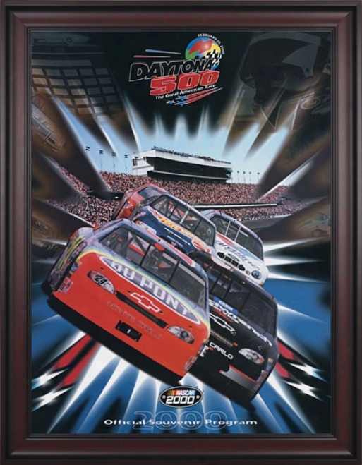 42nd Annual 2000 Daytona 500 Framed 36 X 48 Program Print