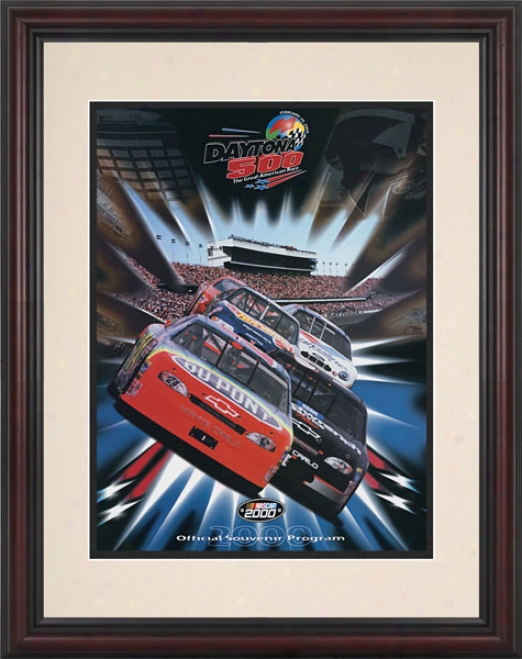 42nd Annual 2000 Daytona 500 Framed 8.5  X 11 Program Print