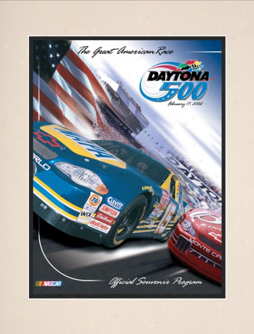 44th Annual 2002 Daytona 500 Matted 10.5 X 14 Program Print