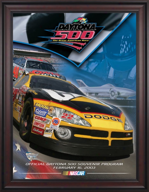 45th Annual 2003 Daytona 500 Framed 36 X 48 Program Print