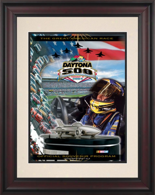 46th Annual 2004 Daytona 500 Framed 10.5 X 14 Program Print
