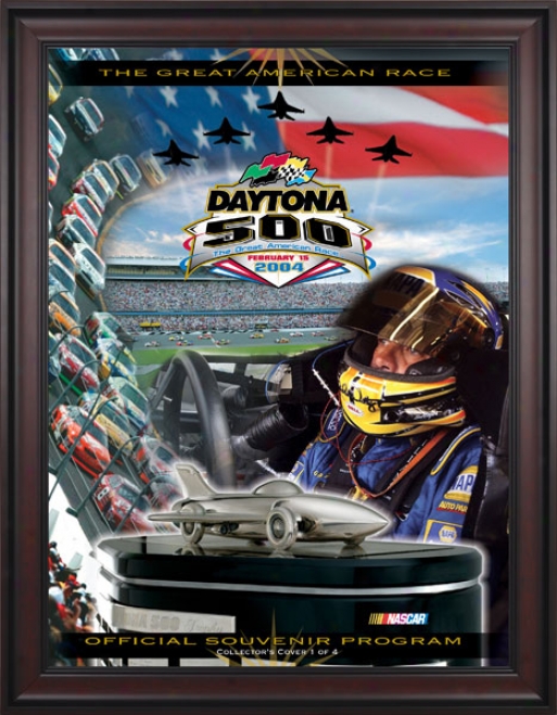 46th Annual 2004 Daytona 500 Framed 36 X 48 Program Print