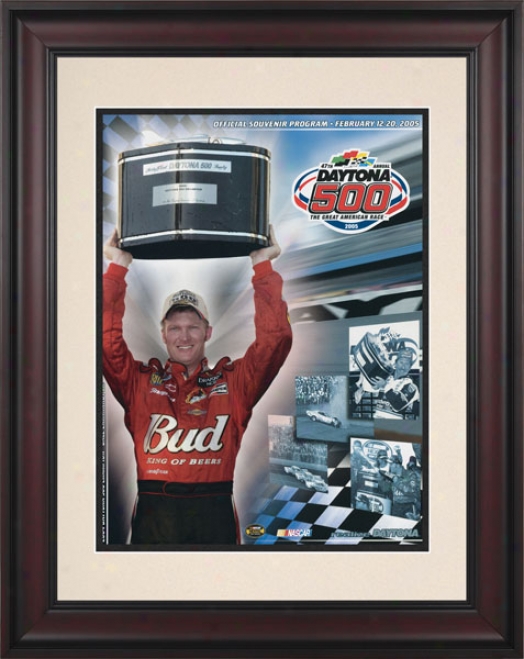 47th Annual 2005 Daytona 500 Framed 10.5 X 14 Program Print