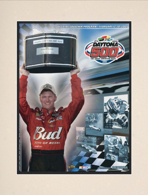 47th Annual 2005 Daytona 500 Matted 10.5 X 14 Program Print